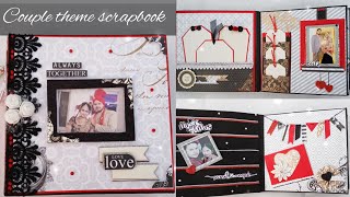 #specialcouplethemescrapbook❤️ Scrapbook for couple||Red,black nd white theme||Couple theme ❤️❤️