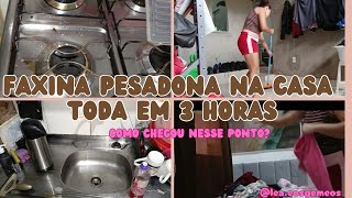 CANSEI!! 3 HORAS DE FAXINA PESADONA NA CASA INTEIRA || FIZ FEIJÃO FRESQUINHO.