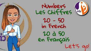 Les chiffres. (Number twenty - fifty in french)