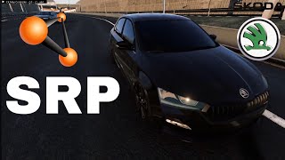 BeamNG.drive Skoda Rapid VRS 2020 going fast in the SRP map.