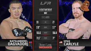 Spike Carlyle vs Batsumberel Dagvadorj LFA 103 Main Event