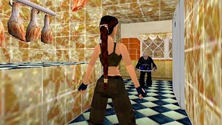 Locking the butler in the Freezer AGAIN!  Lara´s home, Tomb Raider II.