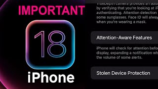  iPhone More Protection Against Theft  iOS18 Stolen Device Protection