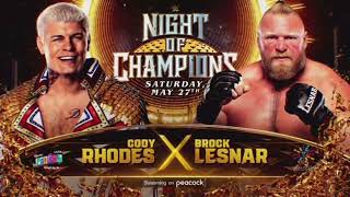 Wwe night of champions official match card