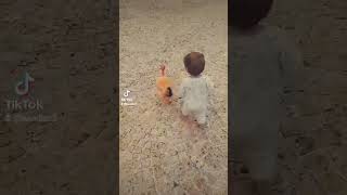 My son and his little animal friend on the farm :) Pure love and joy in the morning