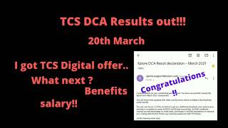 TCS DCA Results 2021 || Check Results || Salary