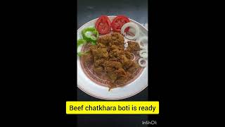 Beef chatkhara boti || simple, easy and quick to cook recipe🌶️🔥#quickrecipe #tastyrecipe #spicyfood