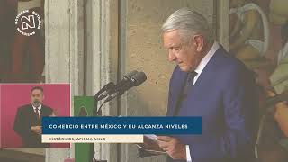 Comercio entre México y EU alcanza niveles históricos, afirma AMLO