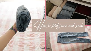 HOW TO FOLD JEANS AND PANTS | CLOTHES