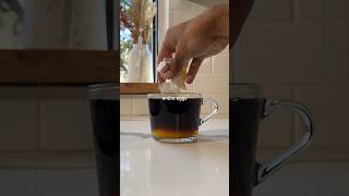 What happens when you put eggs in your coffee? #coffee #shorts