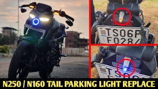 PULSAR N250/N160 TAIL PARKING LIGHT MODIFICATIONS | NUMBER PLATE LIGHT REPLACE | @rkcreations03