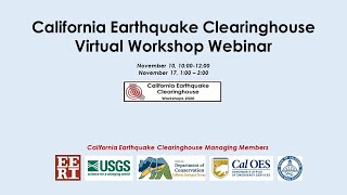 California Earthquake Clearinghouse - 2020 Virtual Workshop - Part 3