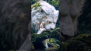 Legendary Lion #fantasy #digitalart #fairytale #lion #art #aiart #fantasyart #ai #angel #whitetiger