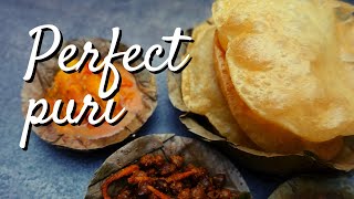 Detailed Puri/Poori Recipe | How to make perfect Puri/Poori | Navratri special halwa, chana, aloo