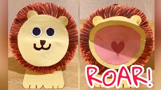 How to make Paper Lion! Paper lion paper craft ROAR! Moving Paper Toys!