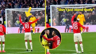 🤣Casemiro instructs David de Gea during the FA Cup penalty shootout against Brighton | Man Utd won