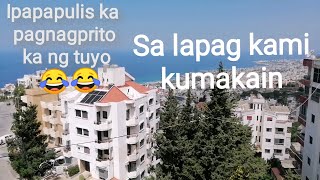 IPAPAPULIS KA PAG NAGPRITO KA NG TUYO/DAING😂,WALA KAMING LAMESA,SA LAPAG KAMI KUMAKAIN #lebanon