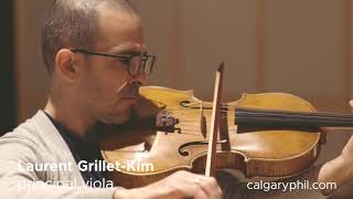 Laurent Grillet-Kim, #calgaryphil principal viola performs a section from Bartók's Viola Concerto