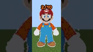 WHICH MINECRAFT MARIO PIXEL ART IS THE BEST !!? #shorts