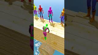 Spiderman vs Multiverse Spiderman Ragdoll Epic Fall 😂 #shorts #shortsfeed