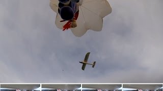 RC skydiving over Olympic venue, Lillehammer Norway, Apprentice S