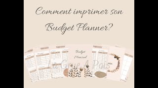 [Budget] Tuto: Comment mettre en page et imprimer son Budget Planner?