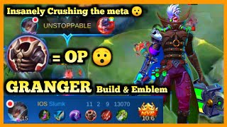 GRANGER MOBILE LEGENDS, GRANGER BEST BUILD, HYPER CARRY GAMEPLAY, SEASON 19 META, 2020, MLBB