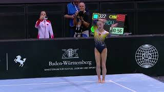 Yaqin Zhou China Boden - Gerätfinale EnBW DTB Pokal 2024 Stuttgart