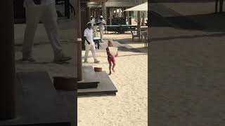 Daughter getting me ice Jumeirah beach hotel Dubai