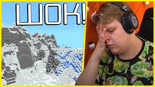 ПЯТЕРКА В ШОКЕ ОТ НОВЫХ ГОР В Minecraft Bedrock edition | Нарезка Пятёрка