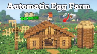 Minecraft: Automatic Egg Farm - Chicken Coop (Bedrock-Java) Tutorial