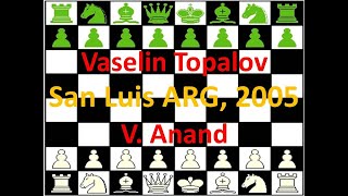 Vaselin Topalov (Elo negras 2788) vs V. Anand (Elo blancas 2788) CM. San Luis AR, 2005. Round 9