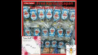 SOUVENIR PERNIKAHAN TERBARU gantungan kunci doraemon kemasan plastik