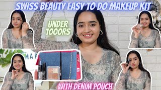 I Tried Swiss Beauty Easy To Do Makeup Kit with Denim Pouch