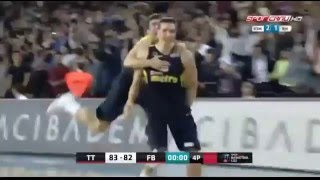 Bogdan Bogdanovic Amazing 3 point, Game-Winner - Turk Telekom - Fenerbahce 83-85 - 04.04.2016