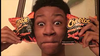 EXTRA FLAMIN HOT CHEETO CHALLENGE 😳🔥🔥