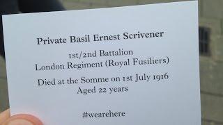 ‪#‎WeAreHere‬ at Reading Station ‪#‎Somme100‬