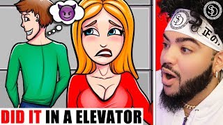 Stuck in Elevator With Girl and DID IT | My Animated Story