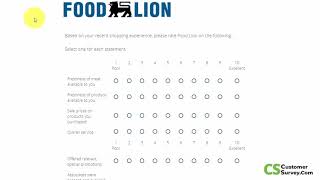 Food Lion Customer Satisfaction Survey | 2020