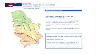 SAOPSTENJE RHMZ   SEKTOR ZA VANREDNE SITUACIJE