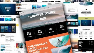 Surfing tours Website Builder | Diving School Website Template | DiveM5 for Mobirise