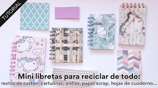 Mini libretas reciclando de todo 😍 Aprovechando al máximo todos los materiales 💚👏