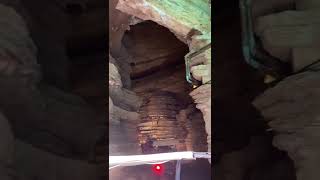 Going through a cave!!