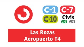 Renfe Cercanías Madrid, estación a estación: Las Rozas a Aeropuerto T4 C1 C7 C10