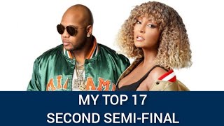 Eurovision 2021 | Second Semi-Final | My Top 17