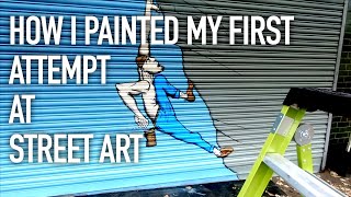 HOW I SPRAY PAINTED STREET ART GRAFFITI ON THIS ROLLER SHUTTER #streetart #art