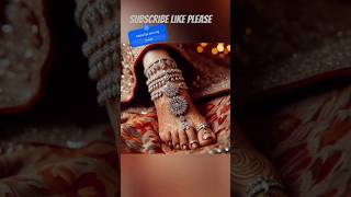 silver foot mehndi chhla design #toering #footmehndichla#short #yt#ytshorts_