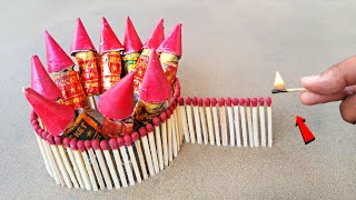 Matchstick Chain Reaction Domino Vs Diwali Crackers Amazing Experiment