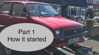 Austin mini metro classic car rebuild lowest mileage in world? mg wheels restoration part 1