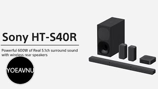 Sony - SONY HT-S40R • HT-40R 5.1ch Home Cinema with Wireless Rear Speakers